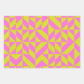 Geometrische vormgeving van hot-roze Limoen Chartr Inpakpapier Vel (Voorkant 2)
