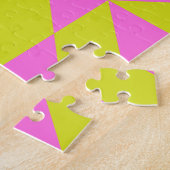 Geometrische vormgeving van hot-roze Limoen Chartr Legpuzzel (Zijkant)