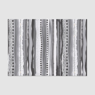 Geometrische vormgeving van zwarte en witte tribal tissuepapier