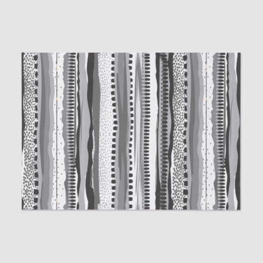 Geometrische vormgeving van zwarte en witte tribal tissuepapier (Voorkant)