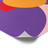 Geometrische vormretroflectiepatroon abstra poster (Hoek)