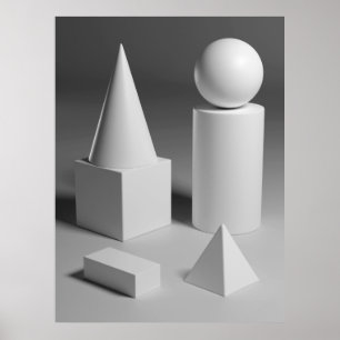 Geometrische vormschaduw poster