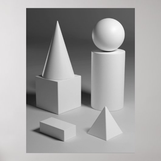 Geometrische vormschaduw poster (Voorkant)