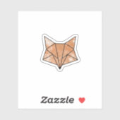 Geometrische vos sticker (Vel)