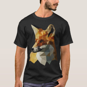 Geometrische vos t-shirt