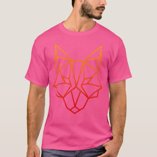 Geometrische vos t-shirt