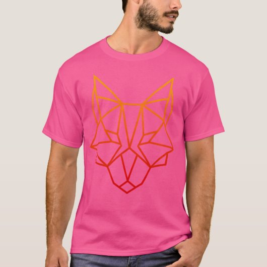 Geometrische vos t-shirt (Voorkant)