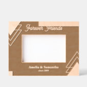 Geometrische vrienden voor altijd naam aangepaste  gegraveerde lijstjes (Voorkant)