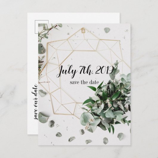 Geometrische vulling Sparen de Datum na Kaarten (Voorkant / Achterkant)