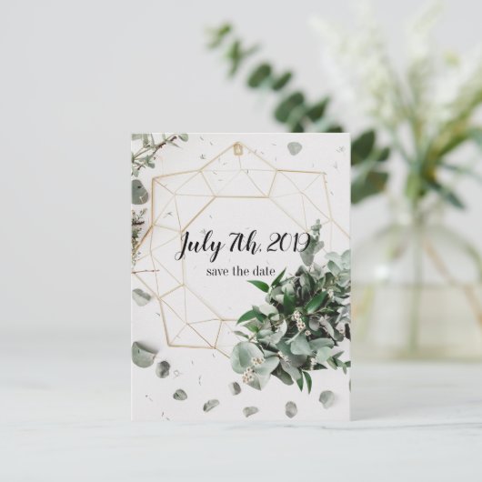 Geometrische vulling Sparen de Datum na Kaarten (Staand voorkant)