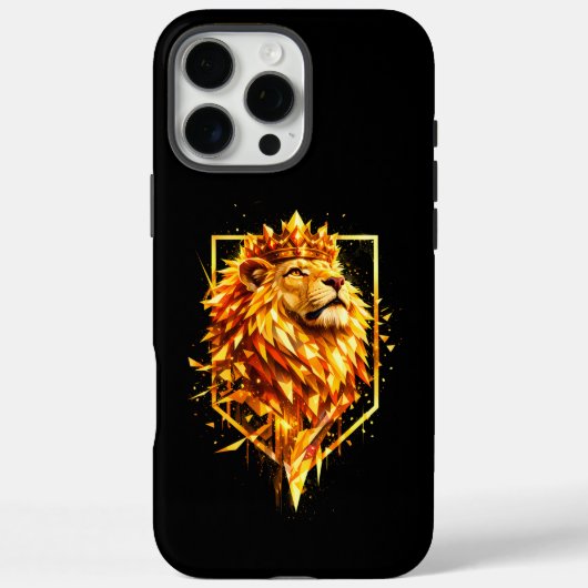 Geometrische Vuur Leeuwen Kroon Case-Mate iPhone Case (Achterkant)