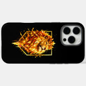 Geometrische Vuur Leeuwen Kroon Case-Mate iPhone Case (Achterkant (horizontaal))