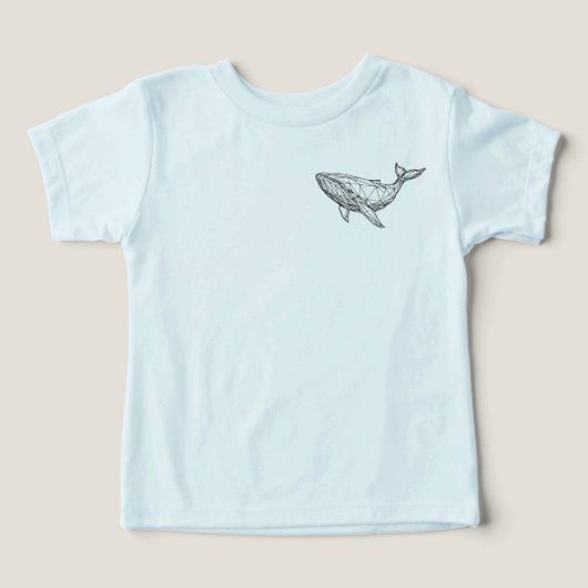 Geometrische Wal Kinderen T-Shirt (Design voorkant)
