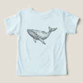 Geometrische Wal Kinderen T-Shirt (Design achterkant)