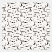 Geometrische wandelstokjes vierkante sticker (Voorkant)