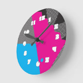 Geometrische wandklok van 80 s (Hoek)