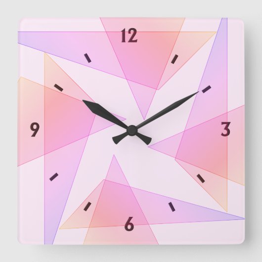 Geometrische wandklok van Pastels (Voorkant)