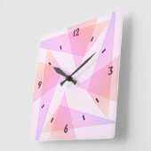 Geometrische wandklok van Pastels (Hoek)