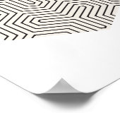 Geometrische wandkunst met zwarte en grijze hark poster (Hoek)