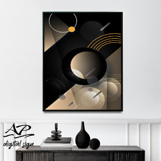 Geometrische wandkunst, minimalistisch wanddecoont poster