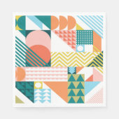 Geometrische Warboel Patroon Servet (Voorkant)