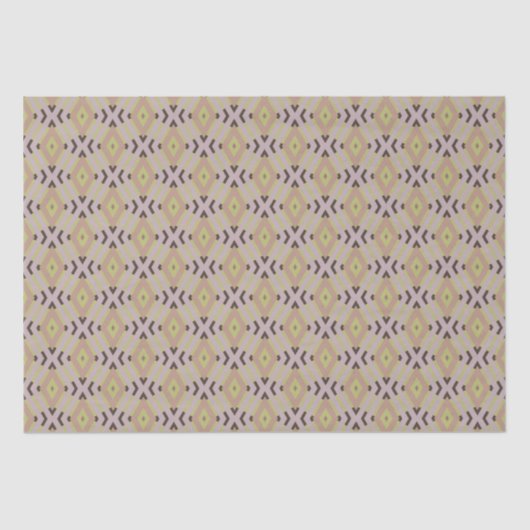 Geometrische Warm Neutrals Diamonds Craft Tissuepapier (Voorkant)