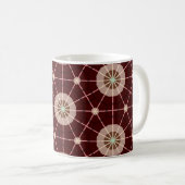 Geometrische warme grondtonen koffiemok (Voorkant rechts)