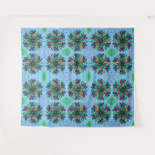 GEOMETRISCHE WATERDROPS PATROON WANDKLEED (Voorkant (horizontaal))