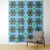 GEOMETRISCHE WATERDROPS PATROON WANDKLEED (In situ)