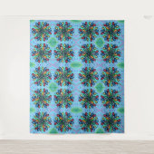 GEOMETRISCHE WATERDROPS PATROON WANDKLEED (Voorkant)