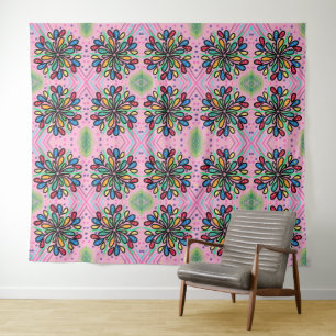 geometrische waterdruppelpatroon wandkleed