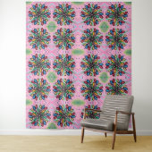 geometrische waterdruppelpatroon wandkleed (In situ)