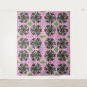 geometrische waterdruppelpatroon wandkleed (Voorkant)