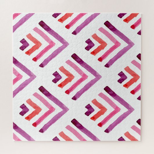 Geometrische Waterverf Abstract Naadloos Patroon Legpuzzel (Horizontaal)