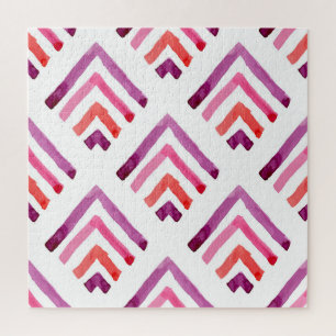 Geometrische Waterverf Abstract Naadloos Patroon Legpuzzel