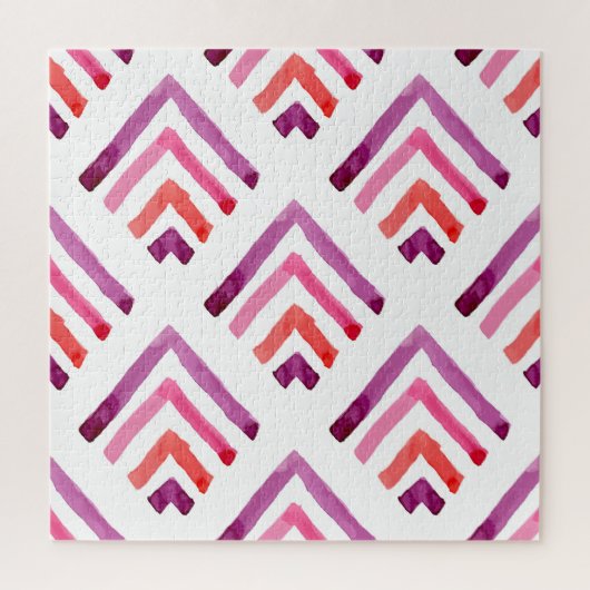 Geometrische Waterverf Abstract Naadloos Patroon Legpuzzel (Verticaal)