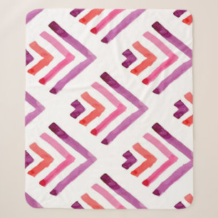 Geometrische Waterverf Abstract Naadloos Patroon Sherpa Deken
