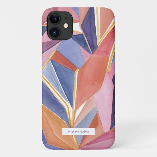 Geometrische waterverf abstracte op maat gemaakte Case-Mate iPhone case (Achterkant)