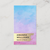 Geometrische waterverf achtergrond | Goudborstel Visitekaartje (Voorkant)