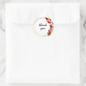 Geometrische Waterverf Bladeren dank je wel Ronde Sticker (Tas)