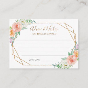 Geometrische Waterverf Bloemen Bruiloft Advies Kaa Informatiekaartje