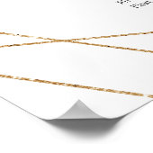 Geometrische Waterverf-bloemen Poster (Hoek)