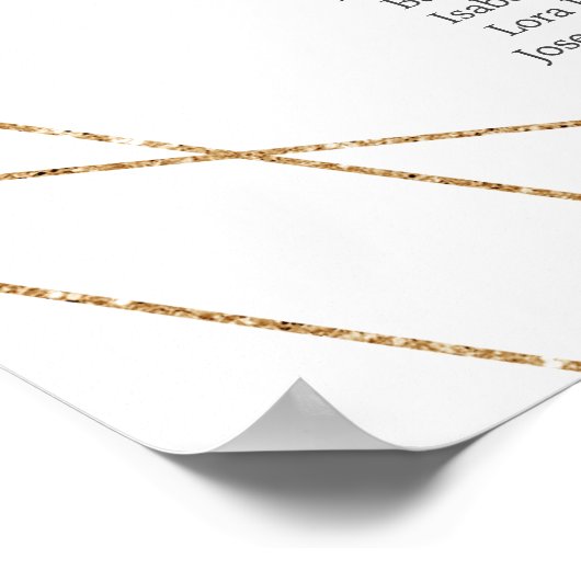 Geometrische Waterverf-bloemen Poster (Hoek)