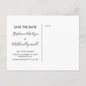 Geometrische Waterverf bloemenbruiloft Bewaar de d Aankondigingskaart (Achterkant)