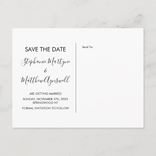 Geometrische Waterverf bloemenbruiloft Bewaar de d Aankondigingskaart (Achterkant)