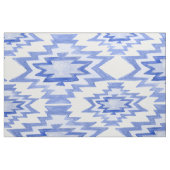 Geometrische Waterverf Boho Blue Patroon Stof (Fat Quarter)