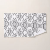 Geometrische Waterverf Boho Gray White Patroon Bad Handdoek (Handdoek)