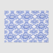 Geometrische Waterverf Boho Pattern Blue Gift Tissuepapier (Voorkant)