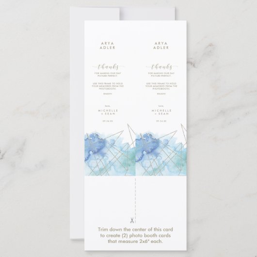 Geometrische Waterverf bruiloft Fotografie (Voorkant)