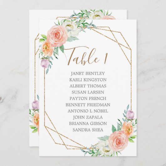 Geometrische Waterverf drijvende straten Programmakaart (Voorkant / Achterkant)